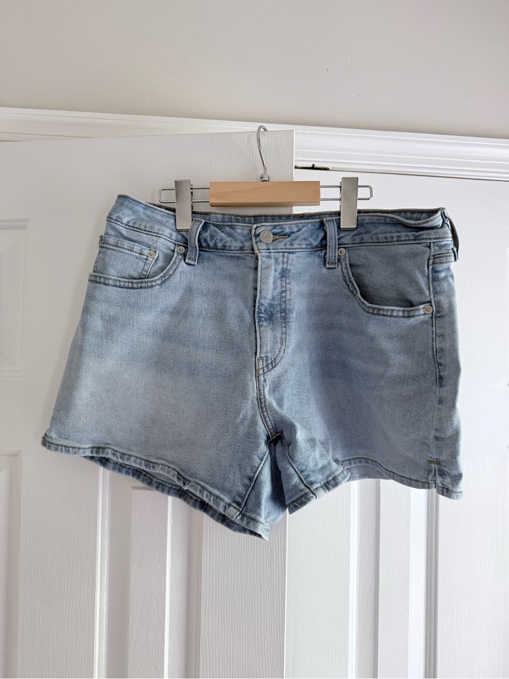 Levi's Light Blue High-Rise Denim Shorts